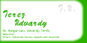 terez udvardy business card